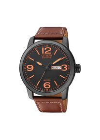 Citizen, Unisex, Solaruhr Armbanduhr, Unisexuhr, Ledearmband, Datum, braun, Einheitsgr&ouml;&szlig;e, Klassische Unisexarmbanduhr