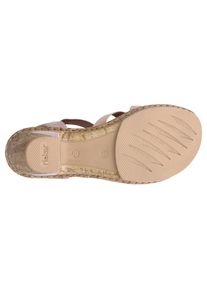 Rieker, Unisex, Sandalette , Sommerschuh, Sandale, Plateauabsatz mit Schmuck-Applikation, ros&eacute;, 40, Modische Sandalette mit Gummizug-Riemchen