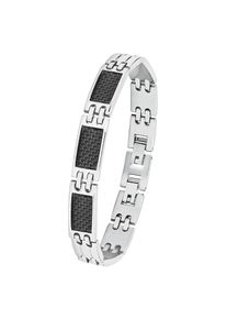 Amor, Unisex, Armband &raquo;9352494&laquo;, edelstahlfarben, schwarz, 22cm, Carbon Edelstahl, Trendy Armband f&uuml;r den Alltag