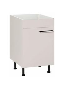 Wiho-K&uuml;chen Wiho K&uuml;chen, wiho K&uuml;chen Sp&uuml;lenschrank &raquo;Nisos&laquo; 50 cm breit, mit verstellbaren F&uuml;ssen, ohne Arbeitsplatte, front: cashmere, korpus: cashmere, B/H/T: 50