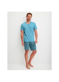 Calida, Unisex, Calida Shorty &raquo;Relax Streamline 1&laquo; 2 tlg. weich, Interlock-Qualit&auml;t, kurze &Auml;rmel, retro blau, XL (56), Unisex Kurz-Pyjama von Calida
