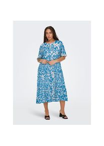 Only Carmakoma, Unisex, Only CARMAKOMA Druckkleid &raquo;CARMARRAKESH LIFE SS MIDI DRESS AOP&laquo; Sommerkleid, azure blau aop:nanny, 44, N-Gr, Midi-Kleid von 