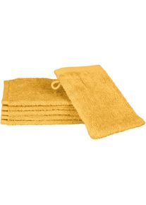 Ross, Ross Waschhandschuh &raquo;Premium&laquo; 100% Baumwolle, safran, Frottier, 6 Stk.