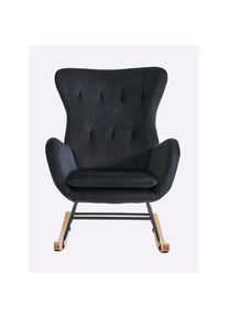 HEINE HOME, HEINE HOME Sessel 1 Stk. tlg., schwarz, 100% Polyester, F&uuml;sse:50% Metall, 50% Gummibaum, Gestell:100% Metall, Polyester