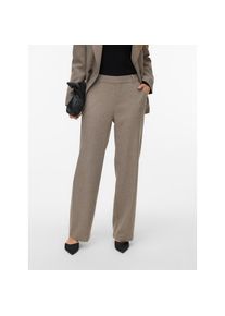V&eacute;ro Moda Vero Moda, Unisex, Anzughose &raquo;VMMAYA BESTIE MW STRAIGHT PANT NOOS&laquo;, moon rock aop:melange, M, L&auml;nge 32, Hose von Vero Moda