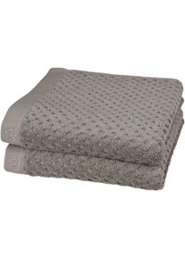 Ross, Ross Handt&uuml;cher &raquo;Harmony&laquo; 100 % Baumwolle, Hoch Tief Struktur, viele Farben, flanell, Frottier, Baumwolle, 2 Stk.