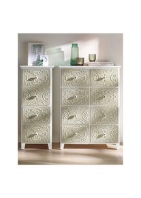 HEINE HOME, HEINE HOME Kommode, salbei, wei&szlig;, MDF, B/H/T: 65 cm x 90,5 cm x 33 cm