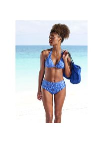 ELBSAND, Unisex, B&uuml;gel-Bikini-Top &raquo;Letra&laquo; mit tollem Wording, blau, 36, Cup C, Modischer Allover-Print