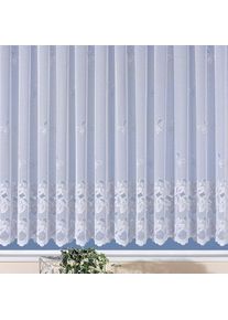 Weckbrodt-Gardinen Weckbrodt, Gardine &raquo;Basel&laquo; Kr&auml;uselband 1 Stk. tlg. Jacquard, strukturiert, halbtransparent, Allover,Motiv, Bord&uuml;re, Store, wei&szlig;, Jacquard, 