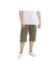 Tom Tailor Plus, Unisex, Tom Tailor PLUS 3/4-Hose mit Cargo-Taschen, olive geometric structure, 44, N-Gr, Plus Overknee-Shorts von Tom Tailor Plus
