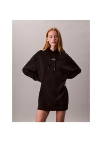 Calvin Klein Jeans, Unisex, Sweatkleid &raquo;LS MONOLOGO PREMIUM TERRY HOODIE&laquo; Ohne Tasche Mit Rundhalsausschnitt, loose fit, schwarz, XS (36), N-Gr, Kleid