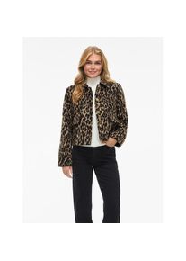 Vila, Unisex, Kurzjacke &raquo;VISIMBA L/S SHORT JACKET&laquo; ohne Kapuze, schwarz beauty print:leopard, 40, Kurze Jacke von Vila