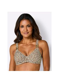 feel good, Unisex, feel good B&uuml;gel-Bikini-Top, champagner, schoko, bedruckt, 44, Cup B, Cup B, C, D