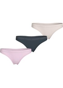 Tommy Hilfiger Underwear, Unisex, Slip &raquo;3P THONG (EXT SIZES)&laquo; Packung, 3er, 3 Stk. mit Logobund, pearly pink, mil den, bare there, L (40), 3 Stk., 3er