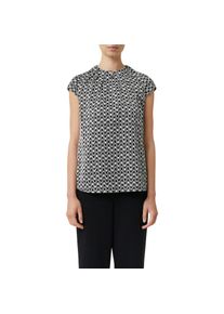 comma, Unisex, Satinbluse mit All-Over Print, schwarz, beige, 42, Bluse von COMMA