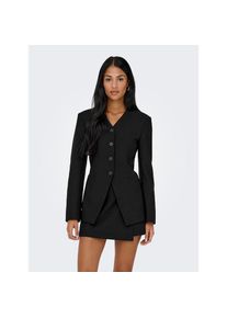 Only, Unisex, Only Jerseyblazer &raquo;ONLLAMINA LIFE L/S FIT BLAZER TLR&laquo;, schwarz, 40, Modischer Blazer von Only mit Knopfleiste