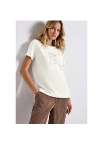 Street One, Unisex, Street One Shirttop mit Wording Print, sanftes wei&szlig;, 40, T-Shirt von Street One