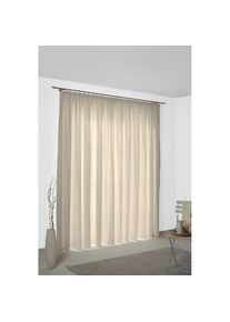 WIRTH, Vorhang &raquo;Torbole&laquo; Kr&auml;uselband 1 Stk. tlg., dunkelbraun, Jacquard, Baumwolle, Polyester