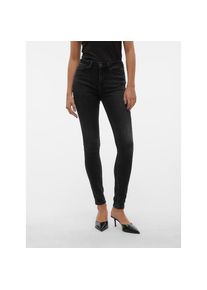 V&eacute;ro Moda Vero Moda, Unisex, Skinny-fit-Jeans &raquo;VMFLASH MR SKINNY JEANS LI111 NOOS&laquo; Baumwollmischung mit Stretch, regular waist, skinny fit, schwarz denim, S (36