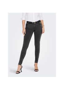 Only, Unisex, Only Skinny-fit-Jeans &raquo;ONLRAIN LIFE REG SKINNY DNM&laquo; mit G&uuml;rtelschlaufen, dunkelgrau denim, S (36), L&auml;nge 30, Skinnyjeans von Only
