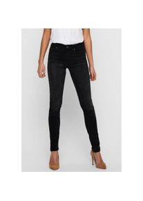 Only, Unisex, Only Skinny-fit-Jeans &raquo;ONLBLUSH LIFE MID&laquo;, schwarz denim, M (38), L&auml;nge 32, Skinny-Fit Jeans mit extra-engem Beinschnitt f&uuml;r eine 