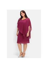 sheego, Unisex, Cocktailkleid &raquo;Cocktailkleid&laquo;, himbeere, 54, Normalgr&ouml;ssen, Cape-Style