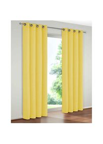 WIRTH, Vorhang &raquo;Trondheim 234 g/m&sup2;&laquo; &Ouml;sen 1 Stk. tlg., gelb, Chenille, Polyacryl