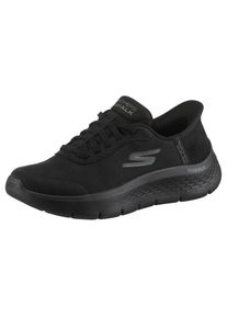 Skechers, Unisex, Slip-On Sneaker &raquo;GO WALK FLEX&laquo; Slipper, Freizeitschuh, Halbschuh mit Air-Cooled Memory Foam, schwarz, 37, L&auml;ssige Slip-Ins Sneaker 