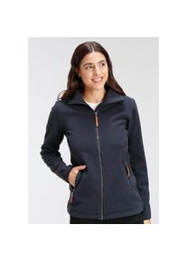 Polarino, Unisex, Fleecejacke ohne Kapuze f&uuml;r kalte Tage, aus Fleece, l&auml;ssiger Look, marine, 38, Kuschelige und w&auml;rmende Fleecejacke f&uuml;r kalte Tage