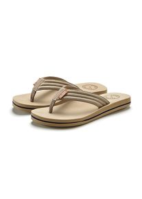 AUTHENTIC LE JOGGER, Unisex, AUTHENTIC LE JOGGER Zehentrenner Pantolette, Badeschuh, ultraleichtes Material Unisex VEGAN, beige, 42, Bequemer 