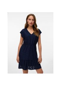 V&eacute;ro Moda Vero Moda, Unisex, Minikleid &raquo;VMKIM CS V-NECK SHORT DRESS JRS GA&laquo; Sommerkleid, navy blazer, M, N-Gr, Kurzes Kleid von Vero Moda