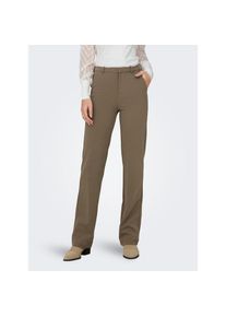 Only, Unisex, Only Anzughose &raquo;ONLRAFFY &ndash; Hose mit geradem Bein und Stretchkomfort&laquo; gerade Form, modisch, Web, Materialmix, fossil, XS (34), L&auml;nge 32, 