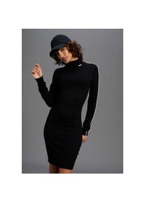 Bruno Banani, Unisex, Strickkleid Ohne Taschen mit edlem Kontraststreifen, schwarz, wei&szlig;, 44, N-Gr, Strickkleid im Basic-Stil f&uuml;r vielseitige Anl&auml;sse