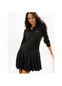 Tommy Jeans, Unisex, Sweatkleid &raquo;TJW SCRIPT PLEATED SWEATER DRESS&laquo;, schwarz, S (36), N-Gr, Sweatkleid von Tommy Jeans