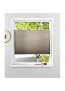 Bruno Banani, Plissee &raquo;Lagos&laquo; Lichtschutz ohne Bohren verspannt Fixmass, Bestseller mit &uuml;ber 500 4,5-Sterne-Bewertungen, Klemmtr&auml;ger, hellbraun, 