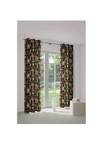 WIRTH, Vorhang &raquo;Oakham&laquo; &Ouml;sen 1 Stk. tlg., terrakotta, schwarz, Polyester