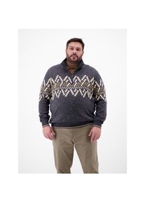 Lerros, Herren, Lerros Norwegerpullover &raquo;Lerros Troyer mit Norwegermuster in &Uuml;bergr&ouml;ssen&laquo;, classic navy, 6XL, Grafisch gestaltetes Norwegermuster
