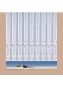 Weckbrodt-Gardinen Weckbrodt, Gardine &raquo;Crisanta&laquo; Kr&auml;uselband 1 Stk. tlg. Jacquard, strukturiert, halbtransparent,floral,Beschwerungsband, wei&szlig;, Jacquard, Polyester