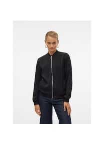 V&eacute;ro Moda Vero Moda, Unisex, Bomberjacke &raquo;VMCONNY, leichte Jacke f&uuml;r den &Uuml;bergang&laquo; seitliche Eingrifftaschen, Rippb&uuml;ndchen, schwarz, L, Leichter Blouson von 