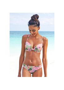 s.Oliver, Unisex, s.Oliver B&uuml;gel-Bikini-Top &raquo;Azalea&laquo; im tropischen Druck, rosa, bedruckt, 36, Cup D, Bedruckt &ndash; jedes Teil ein Unikat