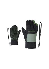 Ziener, Unisex, Multisporthandschuhe &raquo;LANUS AS PR Junior&laquo;, graugr&uuml;n, 3, trendige, coole und extra warme Kinder Skihandschuhe