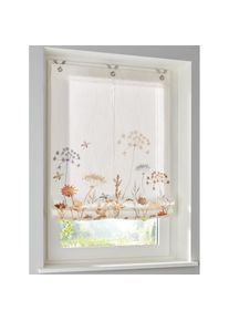 HEINE HOME, HEINE HOME Raffrollo mit &Ouml;sen, wei&szlig;, bedruckt