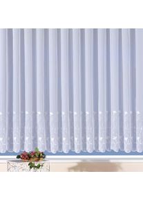 Weckbrodt-Gardinen Weckbrodt, Gardine &raquo;Turin&laquo; Kr&auml;uselband 1 Stk. tlg. echte Stickerei, Voile, halbtransparent, Bord&uuml;re, Kante, Store, wei&szlig;, Voile, Obermaterial: 100% 