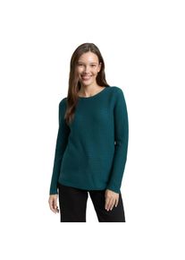 Tom Tailor, Unisex, Tom Tailor Rundhalspullover aus Rippstrick, deep meadow gr&uuml;n, XL, V-Ausschnitt-Pullover von Tom Tailor