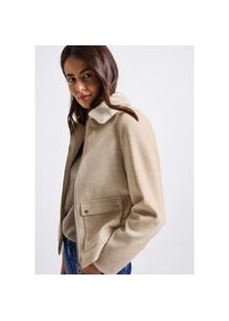 Street One, Unisex, Street One Kurzjacke ohne Kapuze Abnehmbarer Kragenbesatz, soft sand meliert, 40, Kurzjacke von Street One