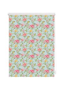 LICHTBLICK Original, LICHTBLICK ORIGINAL Seitenzugrollo &raquo;Klemmfix Motiv Birds&laquo; Lichtschutz ohne Bohren freih&auml;ngend bedruckt, gr&uuml;n, pink, wei&szlig;, 