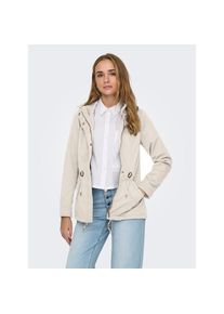 Only, Unisex, Only Parka &raquo;ONLLORCA LIFE CANVAS PARKA CC OTW&laquo; mit Kapuze mit Kordelzug in der Taille, moonbeam, XS, Unisex-Kapuzenjacke von Only