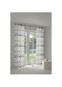 WIRTH, Vorhang &raquo;Berlare&laquo; &Ouml;sen 1 Stk. tlg., hellgrau, Jacquard, Baumwolle, Polyester