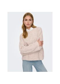 Only, Unisex, Only Rundhalspullover &raquo;ONLSIMONI L/S O-NECK PULLOVER KNT NOOS&laquo;, pumice stone detail:melange, M, Basic Pullover von Only