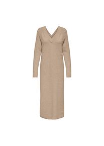 Only, Unisex, Only Strickkleid &raquo;ONLJEANETT LIFE LS V-NECK DRESS CC KNT&laquo;, humus detail:melange, L (40), N-Gr, Pflegeleicht und elastisch: Einfache 
